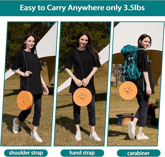 ALEVMOOM Upgraded XXL 50 Portable Collapsible Stool with Cushion,Telescoping Folding Stool for Adults,Yet More Sturdy Camping Stool with Load Capacity 1000lbs,for Outdoor Garden Hiking BBQ