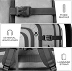 Travel Backpack for Men, Expandable Carry on Backpack, TSA 17.3 inch Laptop Bag Flight Approved, Lightweight Business Luggage Bag, Travel Gifts for Men Women, Grey