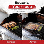 SHIZZO Grill Basket Set, Barbecue BBQ Grilling, Stainless Steel Folding Portable Outdoor Camping Rack for Fish, Shrimp, Vegetables, Cooking Accessories, Gifts for Dad, husband, Friends