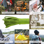 TECEUM 5/32" Paracord Rope 1000 – 1000ft / 200ft / 100ft / 50ft – Tactical Parachute Cord 4mm – 45+ Colors – Nylon String for Survival & Camping Gear – Stripe Cord for Survival – Utility Rope