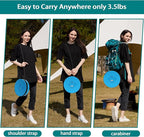 ALEVMOOM Upgraded XXL 50 Portable Collapsible Stool with Cushion,Telescoping Folding Stool for Adults,Yet More Sturdy Camping Stool with Load Capacity 1000lbs,for Outdoor Garden Hiking BBQ Blue