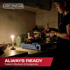 Dual Fuel Portable Stove Combo, Dual Fuel Butane & Propane Stove, 12K BTU Portable Camping Stoves w/ 4 x 8 oz. Butane Tin Canister for Camping, Emergencies & Outdoor Cooking, Grill by Grill Boss 90057