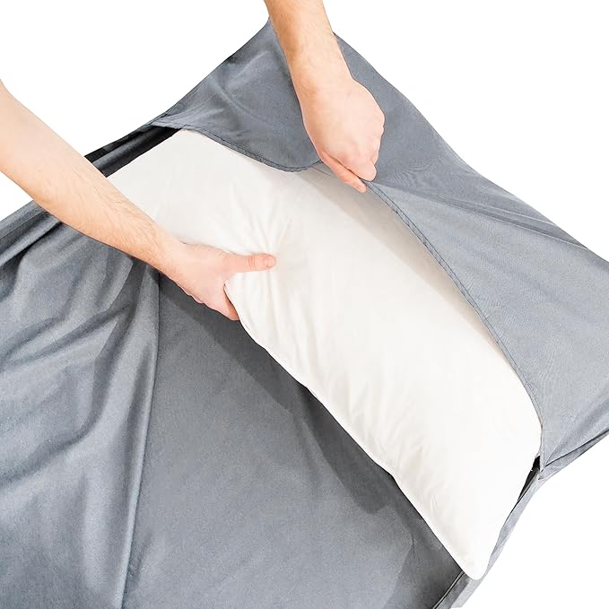 MIQIO Sport 2-in-1 Sleeping Bag Liner and XL Sized Travel Sheet - Ultra Lightweight Sleep Liner Double Travel Bed Sheet - Inlett Inlay