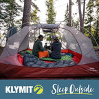KLYMIT Insulated Static V Inflatable Sleeping Pad | Comfortable, Lightweight, Easy to Inflate, Portable Air Bed Mattress for Camping, Backpacking and Hiking — Red