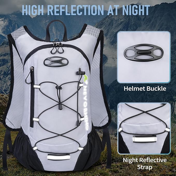 Lightweight Hydration Backpack, Running Backpack with 2L Water Bladder, Hydro Water Daypack for Cycling Hiking Rave for Men Women