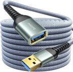 AINOPE USB Extension Cable,USB Extender,USB 3.0 Extension Cable, Male to Female Cord High Data Transfer Compatible with Webcam,Keyboard,Flash Drive,Hard Drive,Printer,3.3FT,Grey