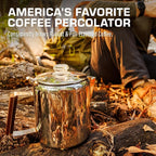 COLETTI Bozeman Percolator Coffee Pot — Coffee Percolator, Camping Coffee Pot – America’s Favorite Percolator – NO Aluminum or Plastic [6 cup]