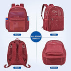 USPECLARE Heavy Duty Semi-Transparent Mesh Backpack，See Through College Student Backpack