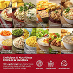Legacy Food Storage 120 Serving Emergency Food Supply Bucket, 16 Entrees, 48,640 Total Calories, Shelf Stable Breakfast Lunch & Dinner, Freeze Dried Survival Meals for MRE Camping, Hiking, Prepping