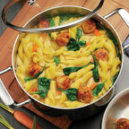 Tramontina Tri-Ply Clad Stainless Steel 8-Quart Stock Pot with Glass Lid, Induction-Ready Pasta Pot, Dishwasher-Safe, NSF-Certified, Made in Brazil