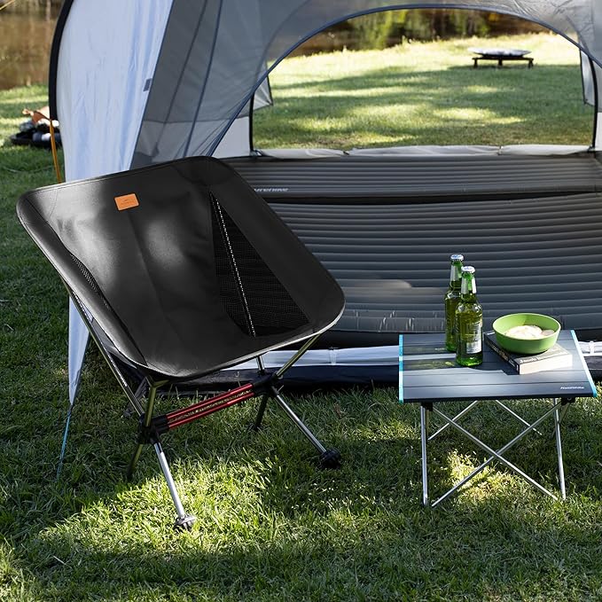Naturehike YL08 Ultralight Camping Chair, 2.38 LBS Portable Backpacking Chair with Anti-Sinking Feet, Lightweight Compact Folding Hiking Camp Chair
