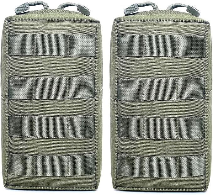 Tacticool 2 Pack Molle Pouches - Tactical Compact Water-Resistant EDC Pouch