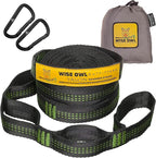 Wise Owl Outfitters Hammock Straps for Trees – 10ft Heavy-Duty Tree Hanging Kit with Carabiners, 38 Loops & Hooks – Essential Hammock Accessories for Camping