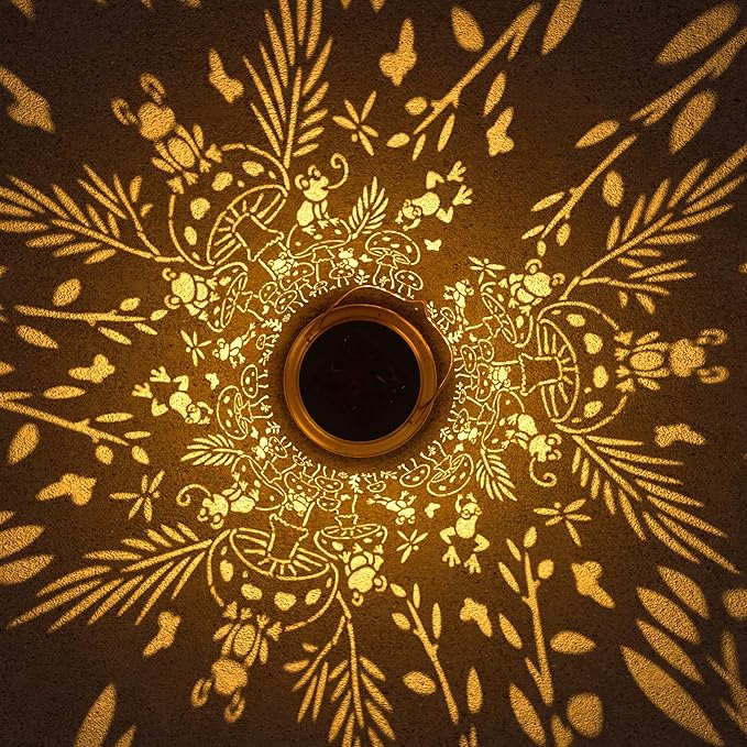 Mushroom & Frog Solar Lantern for Garden Outdoor Decor – Hanging Metal Light Decoration for Patio, Yard, Lawn, Pathway, Backyard – Birthday Gift for Mom, Women, Grandma