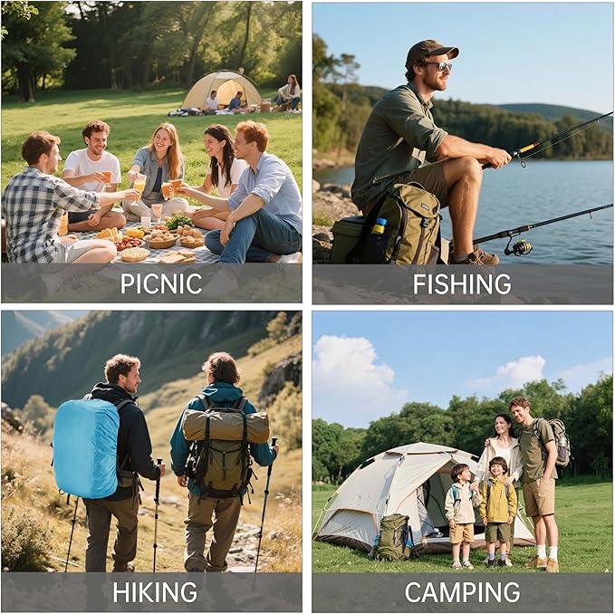 Silfrae Waterproof Rucksack Cover Backpack Rain Cover 30L-100L for Travel Climbing Hiking (Army Green, 30L-40L)