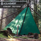 AquaQuest Guide Tarp – Ultralight Waterproof (5,000 mm) Seam-Taped 40D Ripstop Rain Fly for Backpacking, Stealth Camping & Thru-Hiking