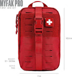 MY MEDIC MyFAK PRO Ifak First Aid Kit - 140 Life Saving Trauma and Medical Items - HSA FSA Home Medical Kit for Camping or Car - Red