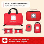 Thrive Mini Travel Emergency Kit - 66 Piece Set, Waterproof Rip-Stop Nylon Pouch for Theme Park Essentials & Travel Safety Products