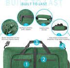 Vomgomfom Travel Duffle Bag for Men,65L 85L 115L Foldable Travel Duffel Bag with Shoes Compartment Overnight Bag for Men Women