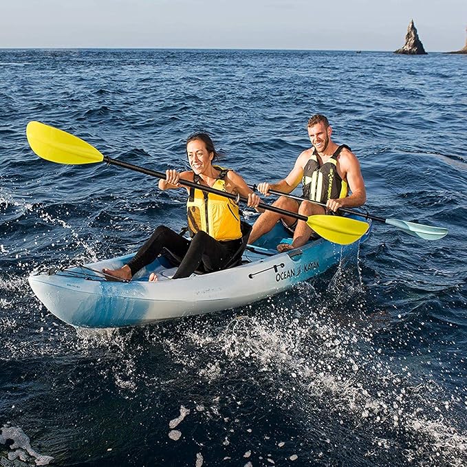 2 Pack of Kayak Seat Deluxe Padded Canoe Backrest Seat Sit On Top Cushioned Back Support SUP Paddle Board Seats with Detachable Storage Bag 4 Adjustable Straps for Kayaking Canoeing Rafting Fishing