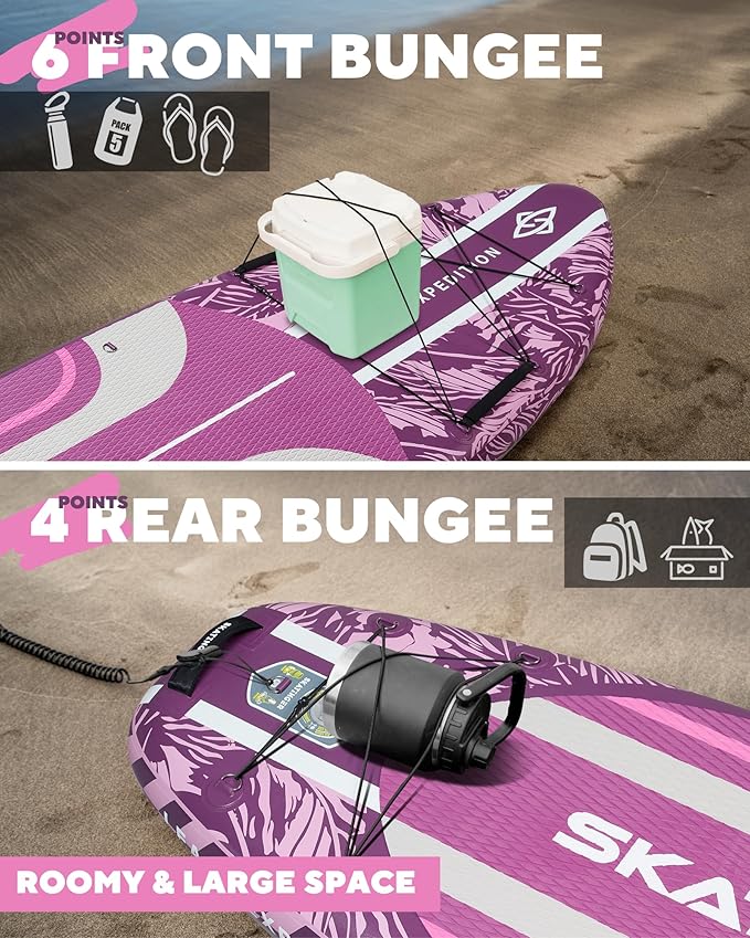 11'6×35" Super Wide Inflatable Paddle Board, Ultra Stable Stand Up Paddleboards for 450lb/3 People/Family/Big Size, Shoulder Strap, 5 Handles, 100L Backpack, All-Round Sup Board, US Fin