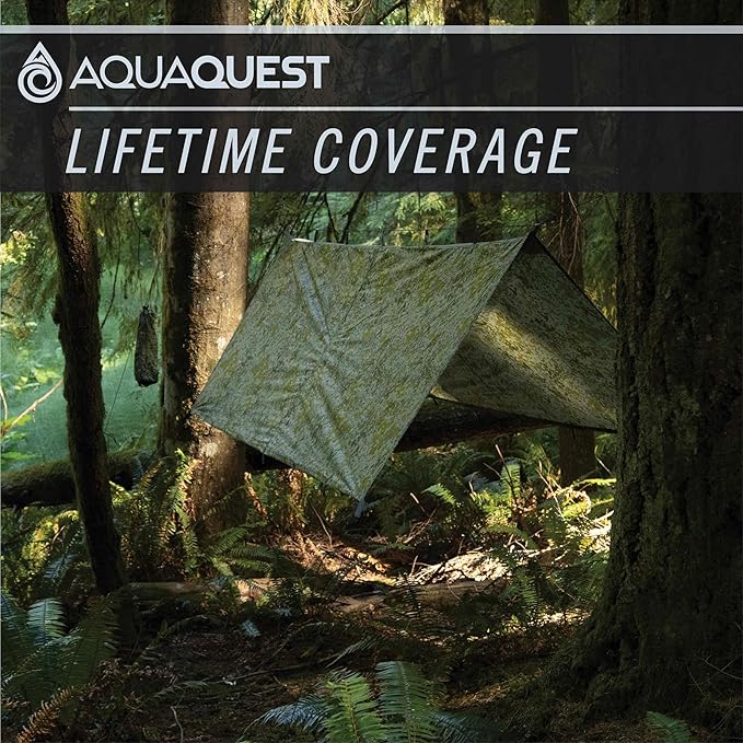 AquaQuest Safari Tarp – Lightweight Waterproof (5,000mm) Seam-Taped Ripstop Rain Fly for Backpacking, Thru-Hiking & Hammock Camping
