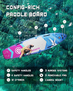 ESUP 11’6 ×34" Wide Inflatable Paddle Board with Premium SUP Paddleboard Accessories, Extra Stable Stand Up Paddle Boards for Adults/425lb/Family/Yoga/Beginner, with Shoulder Strap,Dual-Action Pump