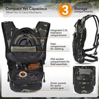 MARCHWAY Tactical Molle Hydration Pack with 2.5L TPU Water Bladder, Compact Yet Spacious Military Backpack for Hiking, Cycling, Backpacking, Hunting, Running