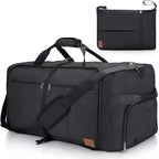 100L Travel Duffle Bag for Men, Urtala 32” Large Duffle Bag for Traveling with Shoe Compartment, Foldable Travel Duffel Bag Weekender Bag Gym Bag for Men Women Waterproof & Tear Resistant (Black)