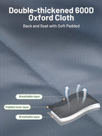 TIMBER RIDGE Padded 3 Person Camping Chair Supports to 1050lbs, Portable Camp Couch Double Camping Chairs, Outdoor Oversized Folding Loveseat Perfect for Campsites, Patio/Lawn, Soccer Games, Grey