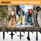 Foxelli Lightweight Trekking Poles – Compact Walking Sticks with Quick Locks, Ergonomic Cork Grip & All-Terrain Accessories – Adjustable Collapsible Poles for Travel & Hiking