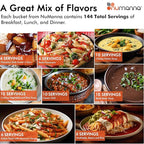 Numanna Family Pack Bucket 3,456 Servings 24-Months Emergency Meal Kit | Easy-to-Prepare, Non-GMO Freeze-Dried Survival Food | Everyday Meals in Resealable Pouches | Made in USA | 25+ Year Shelf Life