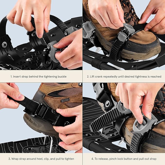 Retrospec Drifter Snowshoe for Men & Women - Aluminum Frames & a Double-Rachet Binding System - Lightweight All Terrain Snow Shoes