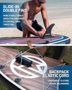 Inflatable Paddle Board 11 '* 34 "* 6" Extra Wide Sup Board, 420lb Capacity Paddle Board for Adults, Suitable for Sea and Lakes, 2+1Family Board