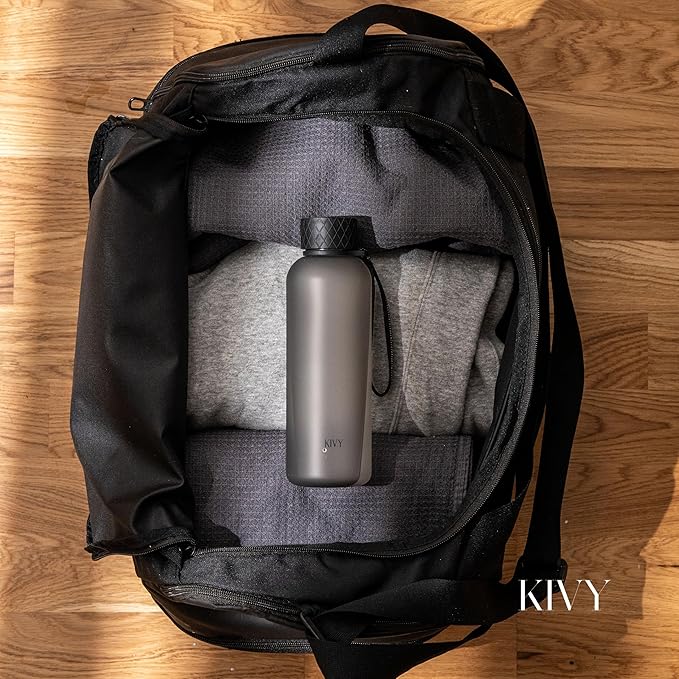 KIVY Slim Water Bottle 22oz [Lightweight & Shatterproof] - Reusable Tritan Water Bottle - Leak Proof Bottle for Women & Men - Water bottle no straw - Dishwasher Safe Water Bottle BPA Free