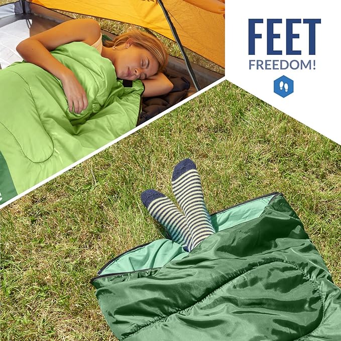 VENTURE 4TH Backpacking Sleeping Bag – XXL, Double and Single Sizes - Lightweight Warm & Cold Weather Sleeping Bags for Adults, Kids & Couples – Ideal for Hiking, Camping & Outdoor Adventures