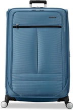 Samsonite 2-PC Soft-Sided 21/29” (Carry-On & Large Checked), Lightweight Expandable Element Luggage Set with 2 Front & 1 Side Pocket, Four Spinner Wheels, Adjustable Handle, Durable- Captains Blue