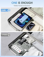 Portable Charger, 20000mAh 22.5W USB C Fast Charging Power Bank with Built-in Cables & Wall Plug, External Battery Pack with LED Display, Travel Essentials Compatible with iPhone, iPad, Samsung Blue