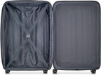 DELSEY PARIS Helium Aero Hardside Expandable Luggage with Spinner Wheels, Brushed Charcoal, Checked-Large 28 Inch