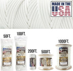 TOUGH-GRID 550 Paracord Rope Nylon Parachute Cord, Made in USA Survival Kit, Outdoor Adventures, Camping, Tactical Gear & Emergency Supplies, Military Type III Mil-Spec