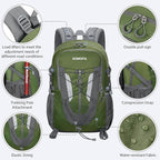 Hiking Backpack 30L Lightweight Travel Daypack Small Day Pack for Men Women Outdoor Camping Backpacking, Army Green