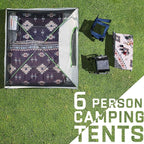 Happy Travel Camping Tent, 4/6 Person Dome Tents for Camping with Rainfly, Waterproof Clip Easy Setup Portable Family Tent with Mesh Windows, 20% More Headroom Backpacking Tents for Camping & Hiking