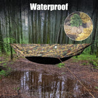 Night Cat Camping Hammock Tent: Lightweight Portable 4 in 1 Hammock with Rain Tarp and Mosquito Net for Hiking Jungle Outdoor