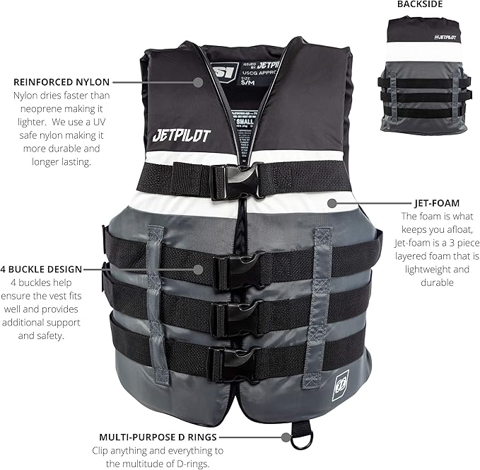 Jetpilot S1 Nylon Coast Guard Approved Life Vest PFD