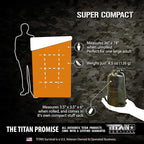 TITANSurvival Emergency Sleeping Bags for Survival 36” x 78” - 90% Heat Retention, 41% Thicker & Waterproof - Durable Survival Sleeping Bag for Cold Weather Camping - Thermal Sleeping Bag Outdoor Use