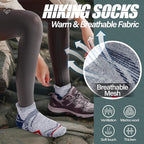 ANTSANG 6 Pairs Merino Wool Ankle Hiking Running Socks Compression Thick Cushion Breathable No Show Socks for Men Women