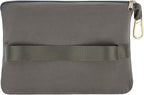 BlueHills Lightweight Travel Blanket Pillows Compact for Two Airplane Traveling Essentials Flight Throws in Bag case with Backpack Clip Compact Large Plane Accessories – Gray and Beige