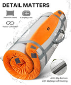 4 INCH Thick Foam Camping Mattress [Car/Tent/Cot] 30D Foam Portable Floor Sleeping Mat Cot Pad Roll Up Mattress for Guests Sleepovers RV Truck Camper