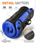 4 Inch GAIALOOP Extra Thick Memory Foam Camping Mattress, Roll Up Floor Sleeping Mat Camp Cot Mattress Pad Travel Camping Couch Bed for Guest Adults Side Sleepers