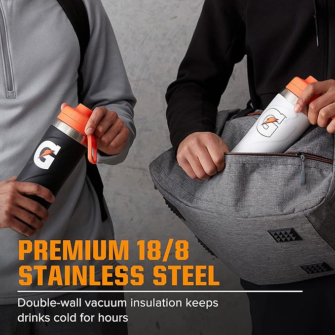 Gatorade Stainless Steel Sport Bottle, 26oz, Double-Wall Insulation